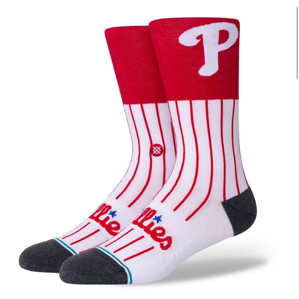 NWT Philadelphia Phillies Stance Infiknit Color Crew Socks Size Large